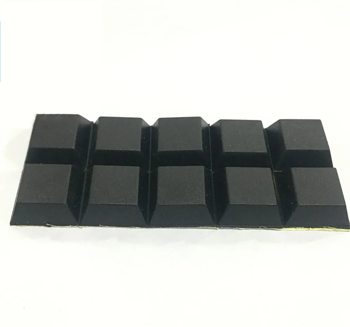 10Pcs Black Square Rubber Feet Pad 20*20*8mm Self-adhesive Anti-Slip Pads Seal Gasket
