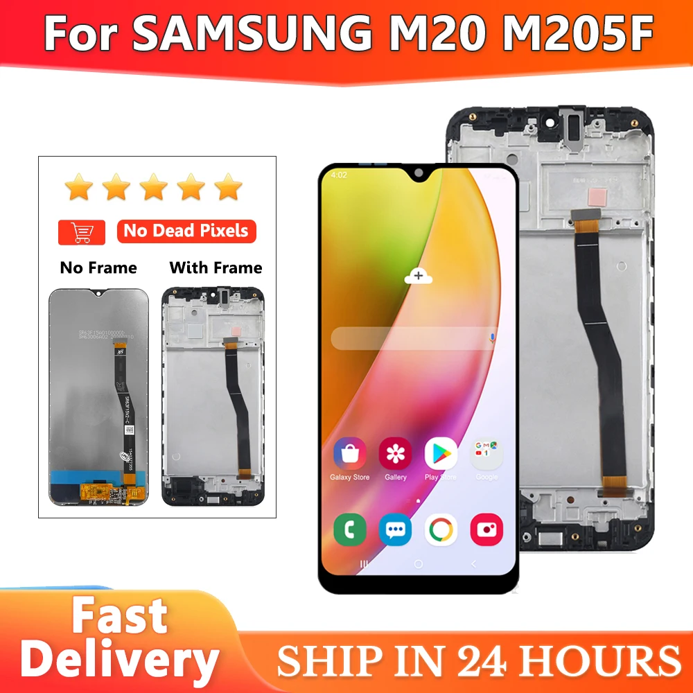 6,3 дюймов для Samsung M20 2019 дисплей сенсорный экран дигитайзер в сборе Замена для Samsung M20 SM-M205 M205F LCD