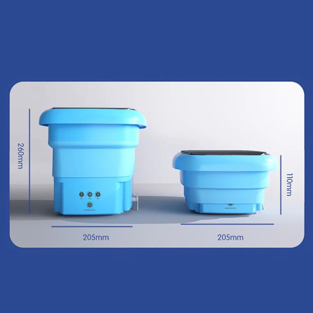 Portable Folding Washing Machine Folding Washing Machine For Clothes With Dryer Bucket Washing 6