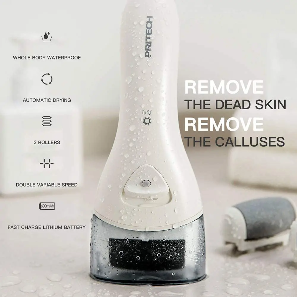 Pritech Charged Electric Callus Remover for Heels Grinding Pedicure Tools Professional Pedi Foot File Care for Dead Hard Skin 3
