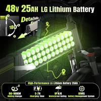Vélo électrique DEEPOWER H20Pro 2000W, batterie LG 48V 25Ah, vélo électrique pliable à pneus larges, 55 km/h, tout-terrain, vélo électrique pour adultes, frein hydraulique 3