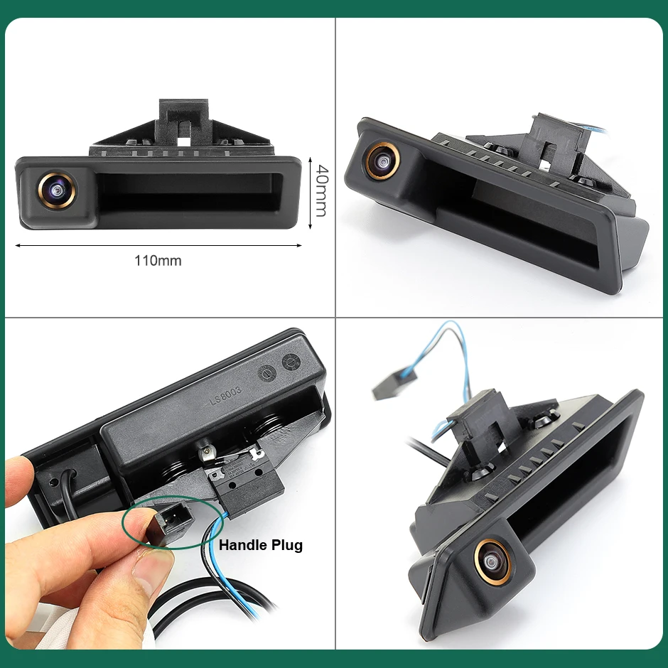 Rear Camera Rear View Camera 170&deg; AHD 1080P Car Rear View Camera for BMW E60 E39 E90 E82 E61 X1 E84 X5 E70 E92 E91 3/5 Series E88 E93 X6 Night Vision