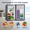 SIMZLIFE 3.2 Cu.Ft Mini Fridge with Freezer Compact Refrigerator Mini Refrigerator Adjustable Thermostat for Bedroom Dorm Office 5