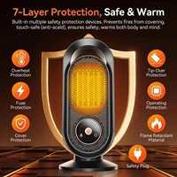 Podofo 1000 Вт портативный тепловентилятор мини электрический обогреватель комнатный обогреватель домашний офис настольные обогреватели теплее машина для зимы — изображение 5