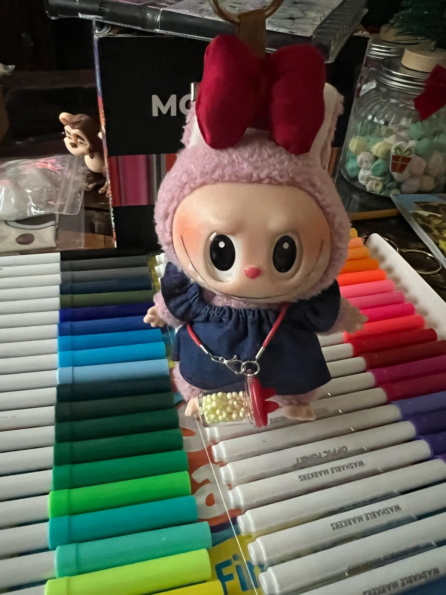 Labubu V1/V2 Doll Clothes: 15/17CM Macaron-Themed Outfit Set with Hair Accessories photo review