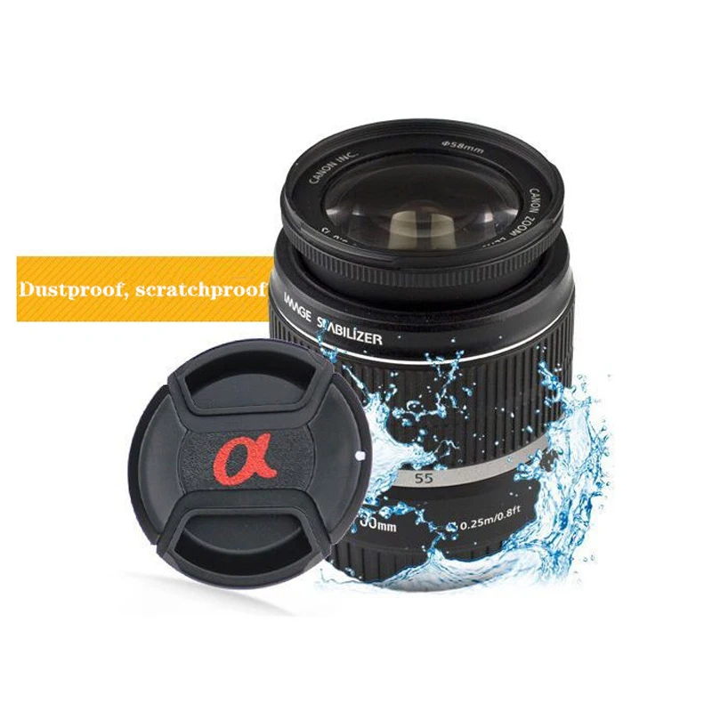 Multi-Size Front Lens Cap Cover for DSLR Camera Protection