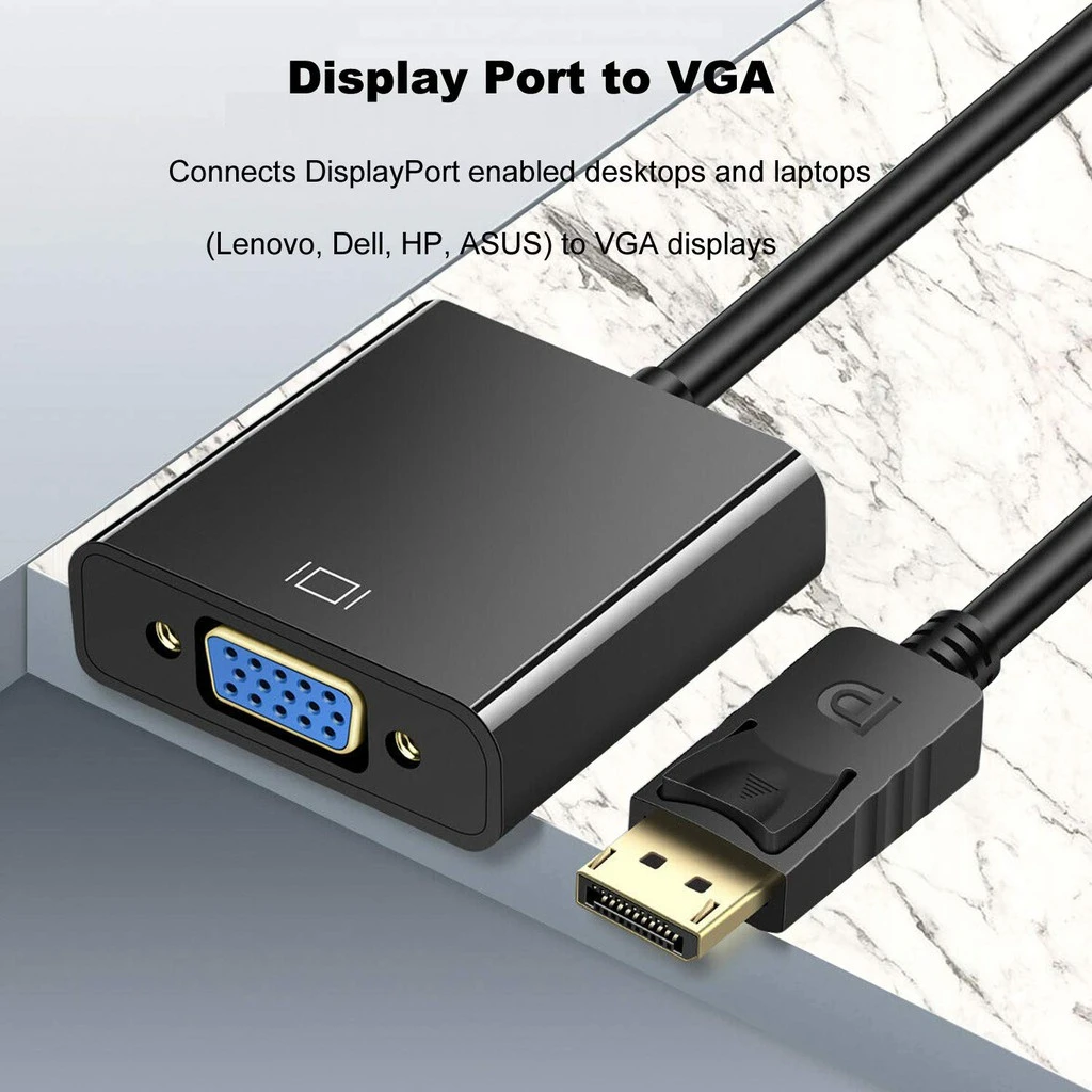 Cabo conector e Displayport para Dell HP