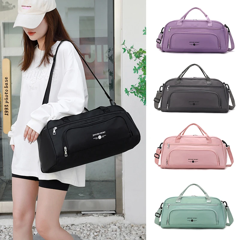 Woman Gym Fitness Bags Outdoor Yoga Handbag Travel Duffle Tote Luggage Shoulder Sports Shoes Pocket Weekend Crossbody Side Bag 2