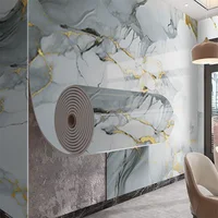 40cm marble pattern waterproof and oilproof self adhesive wallpaper removable decorative wall sticker for living room bathroom 4