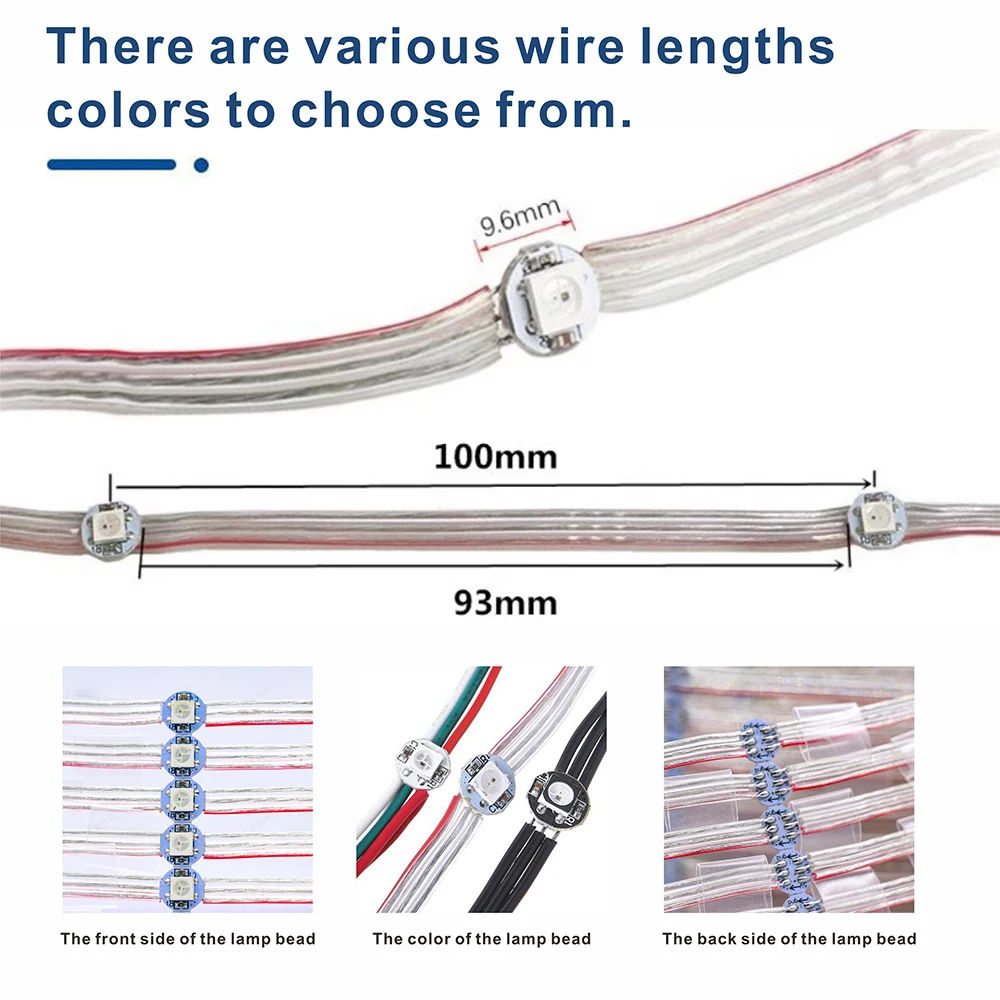 5V WS2812B 개별 제어 가능한 LED 스트링 중성 백색 WWA 픽셀 모듈 라이트 패널 미니 보드 5V LED 모듈 스트링 5050