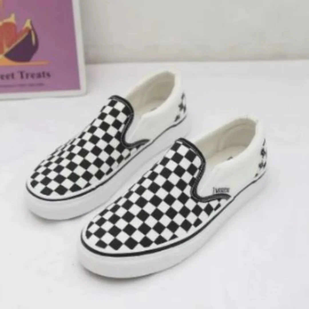 New Canvas Shoes Ladies Plaid All-match Love Flat Bottom main image 1