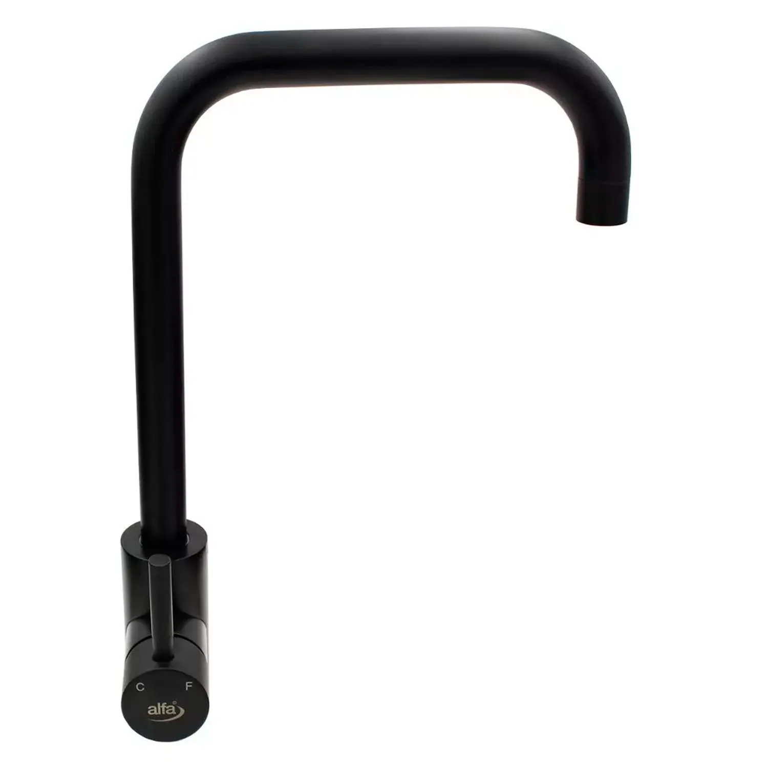 Llave Mezcladora Fregadero O Tarja Cocina Negro Mate 33 Cm Alfa