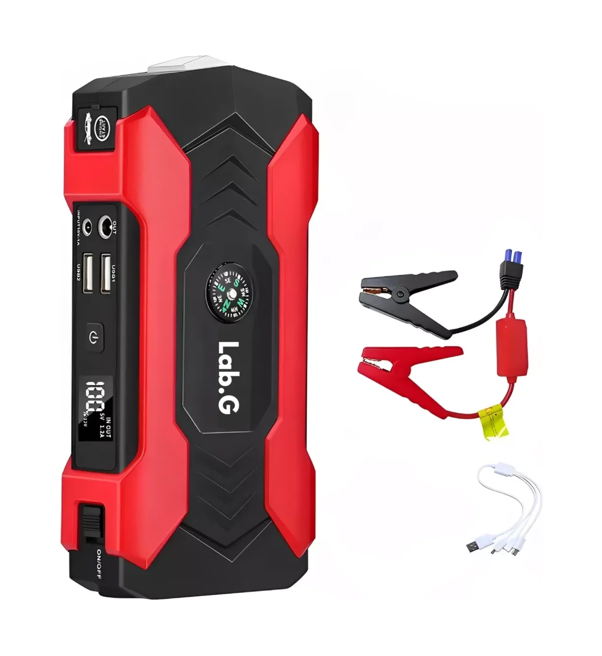 Arrancador De Batería Auto 1000a Con 28000mah Lab.G