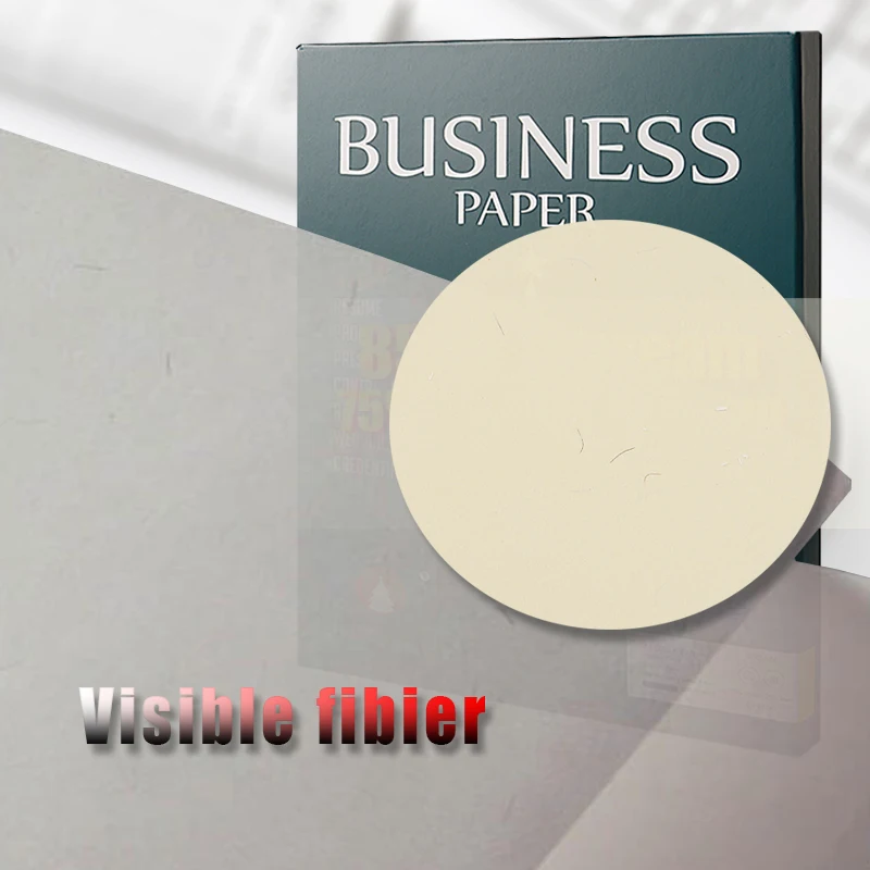 85gsm 75% cotton 25% linen paper A4 210*297mm cream color with red and blue fiber starch-free waterproof 500 sheets GLYYT042