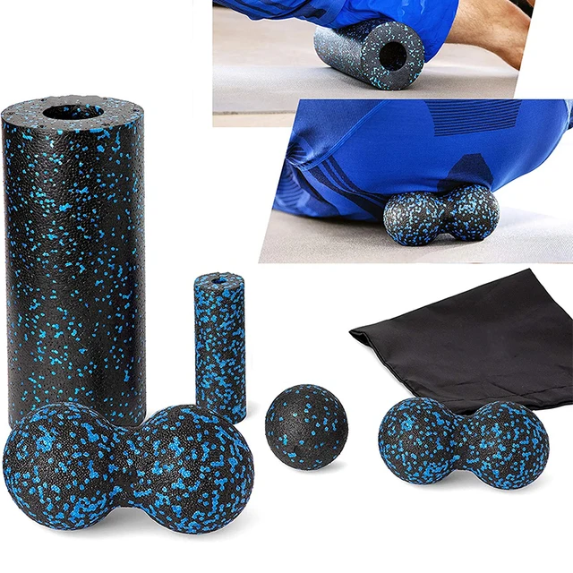 Fascia Massage Foam Rollers Fitness Balls Set EPP High Density Double Lacrosse Ball Yoga Column Deep Muscle Tissue Training Fascia Massage Foam Rollers Fitness Balls Set EPP High Density Double Lacrosse Ball Yoga Column Deep Muscle Tissue Training
