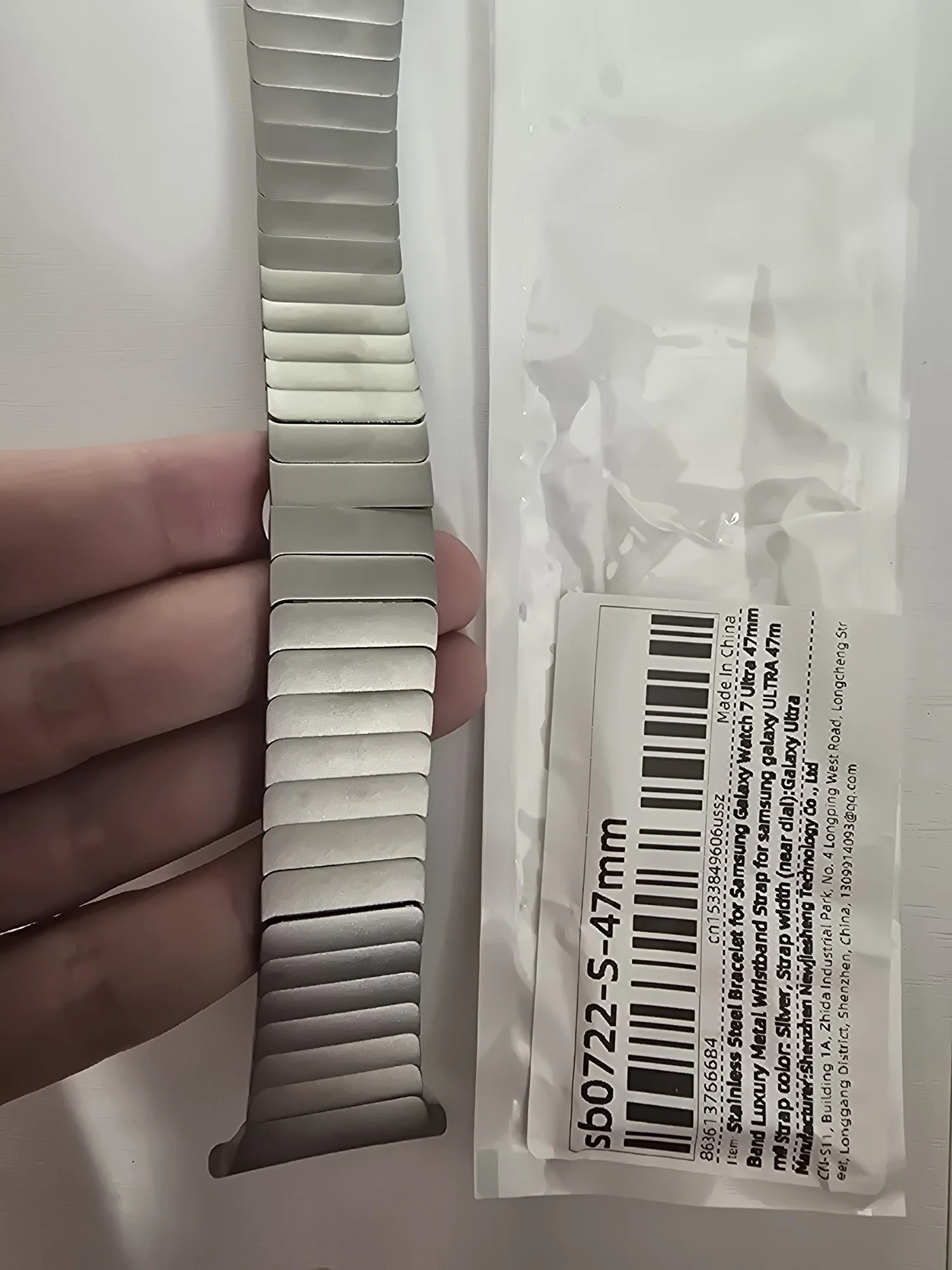 Pulseira de aço inoxidável para samsung galaxy watch ultra 2025 47mm banda luxo pulseira de metal para samsung galaxy ultra 47 photo review