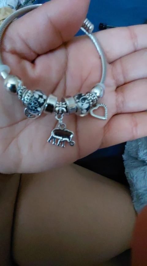 Silver Charm Bracelet | Elephant & Life Tree Design photo review