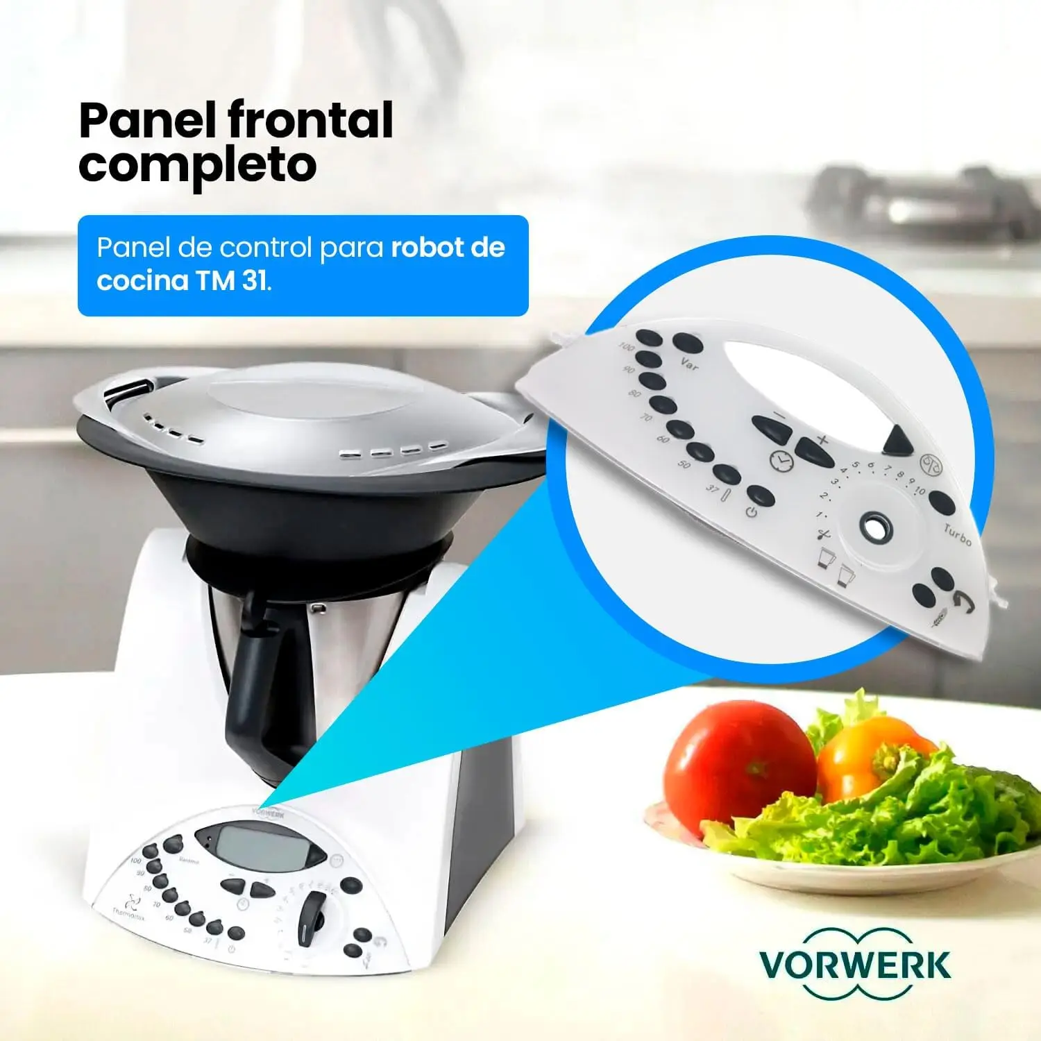 IZSOHHOME Pannello frontale della tastiera Compatibile con la tastiera di controllo Vorwerk Bimby TM31 Vorwerk Bimby