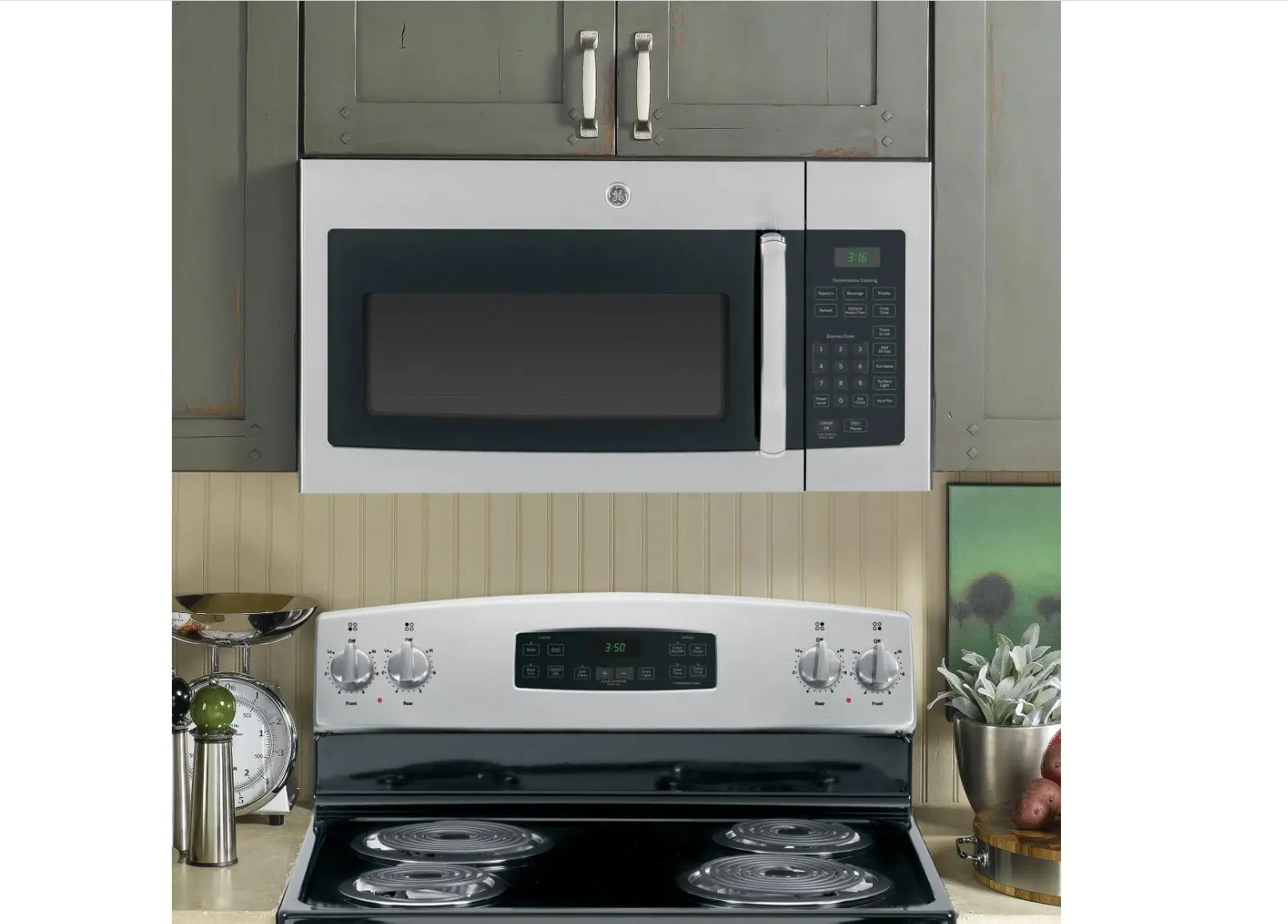 Original GE JVM3160 1000W Built-In Microwave Hood Combo - 1.6 cu ft - Stainless Steel 5
