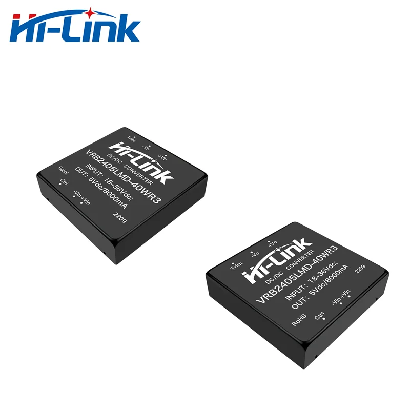 5 개/몫 가정용 18-36V 입력 5V 8A 40W 출력 DCDC 컨버터 모듈 HiLink 절연 VRB2405LMD-40WR3 스텝 다운