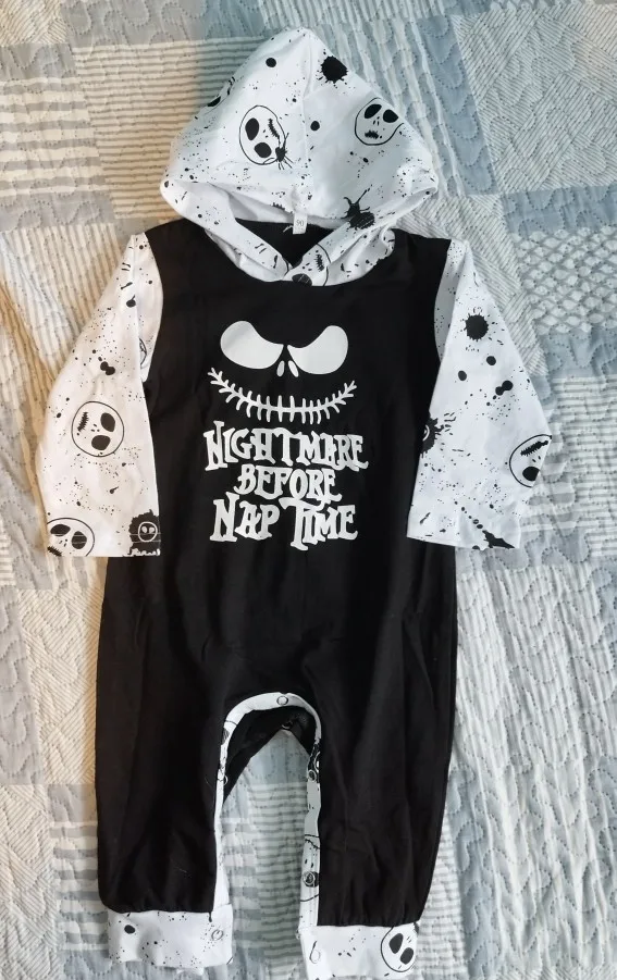 Halloween Nightmare Long Sleeve Hooded Romper photo review