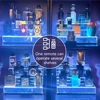 Acrylic Display Rack with LED Lights - 3 Tier Nail Polish Perfume Rack and Display Ladder Rack,,Figures Stand,Clear Cupcake Rise 3