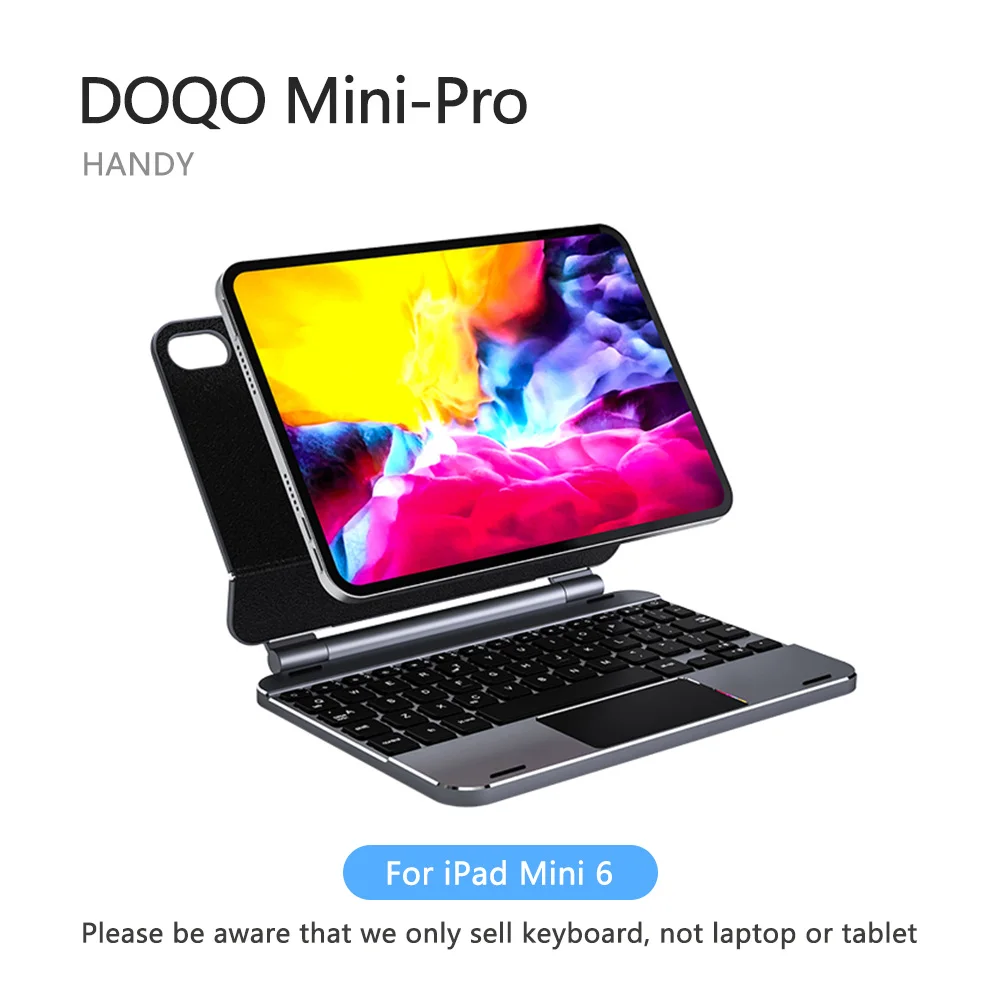 doqo iPad Mini 7 & Mini 6 キーボード Doqo アルミニウム製マジックキーボードケース iPad Mini 6/7用