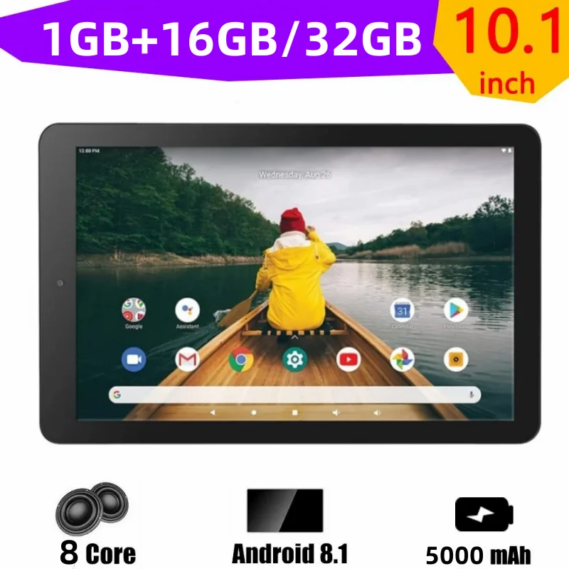 8.1 Inch Tablet, Android12 4Gb 64Gb, an Octa Core CPU Processor, 2.4G WiFi 5.0 BT, 1920X1200p 800W 1300W, 6000Mah Type C Port is Suitable for Learning