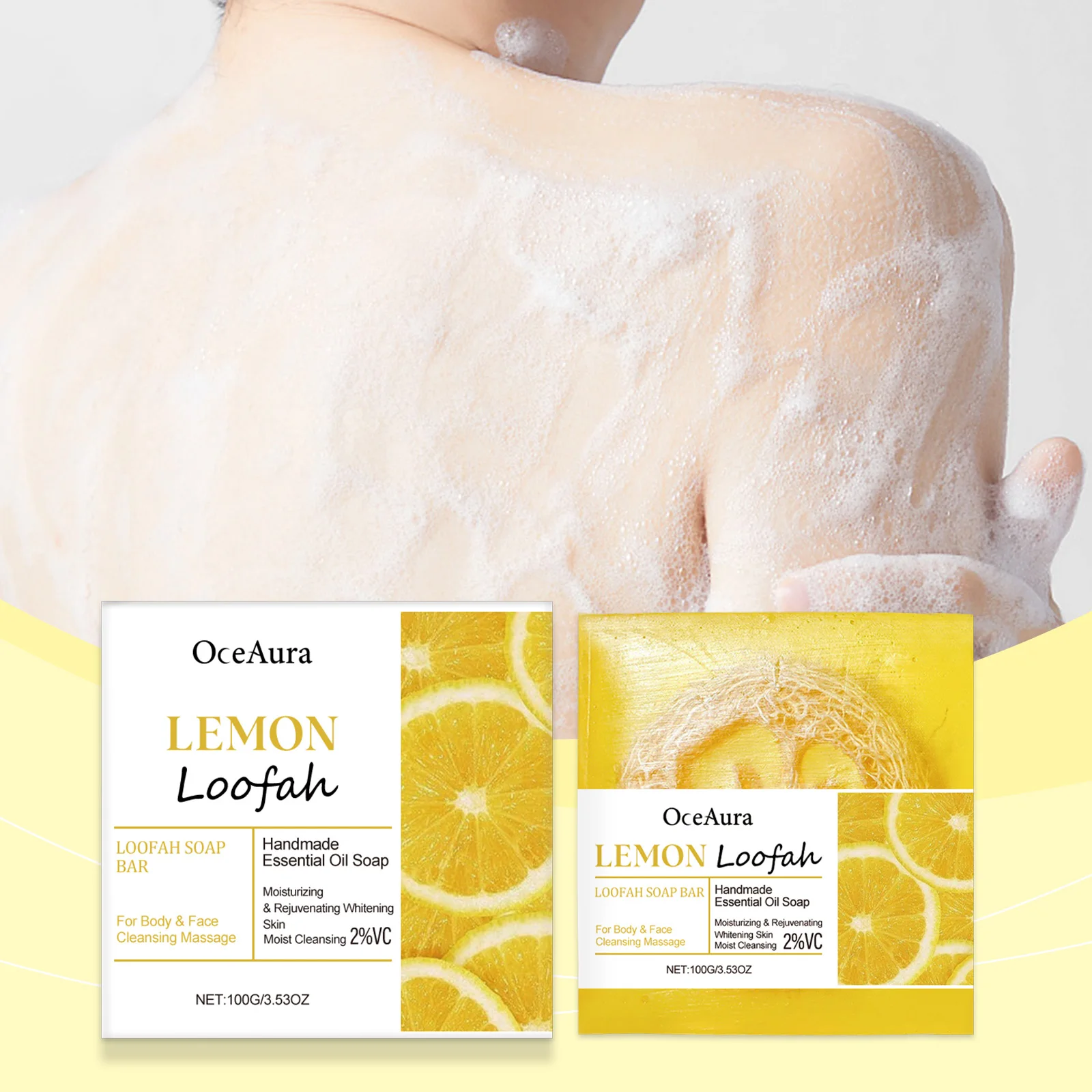 OceAura Lemon Loofah Soap image 1