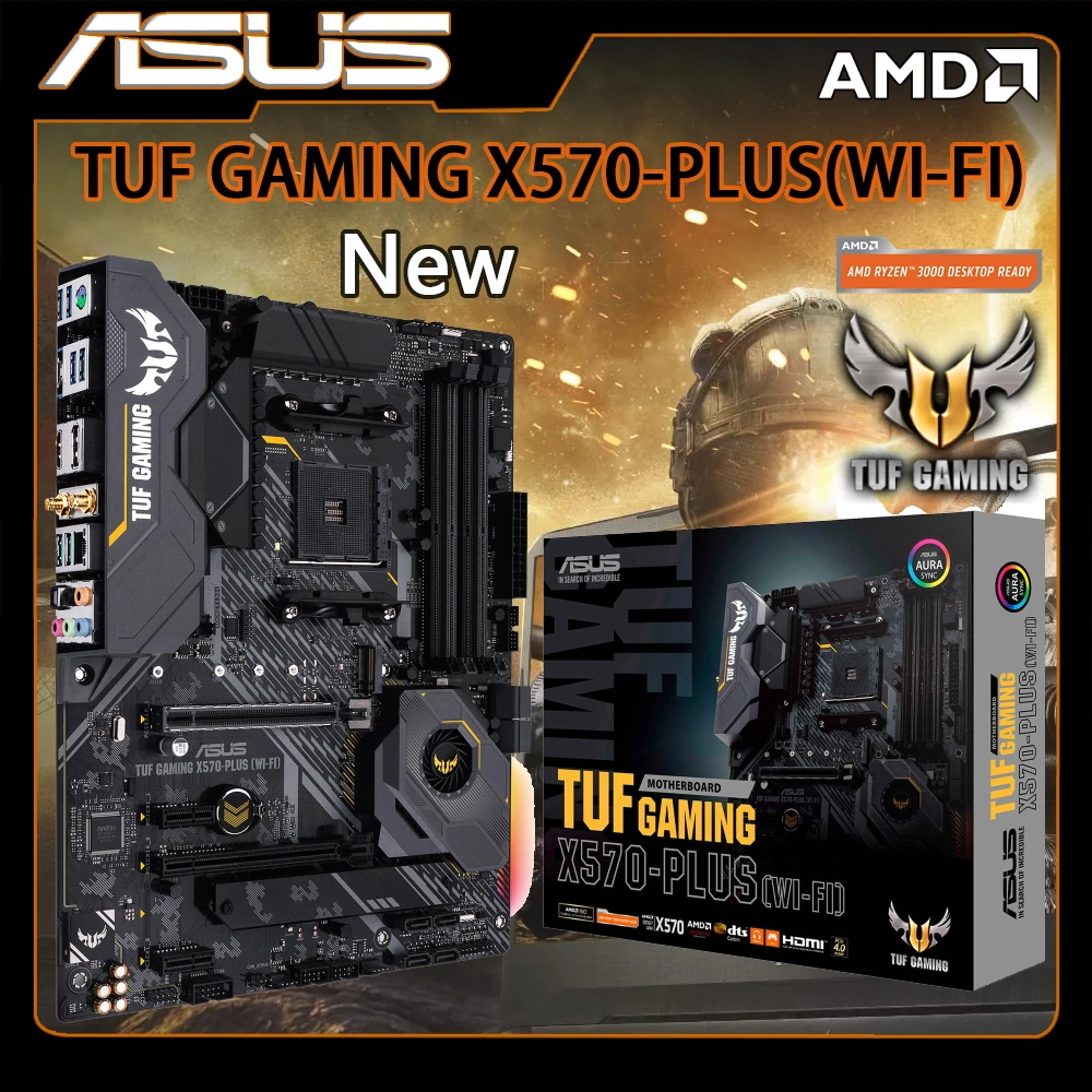 Asus X570 Moederbord Tuf Gaming X570 PLUS (Wi Fi) AM4 DDR4 Ondersteuning Kit Ryzen 5 5600G Amd X570 128Gb M.2 Pci E 4.0 Hdmi Display| | - AliExpress