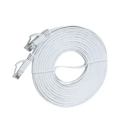 Premium Cat 6 Flat Ethernet Cable - High - Speed Network Connectivity - 0.3m (CAT 6 Flat White)