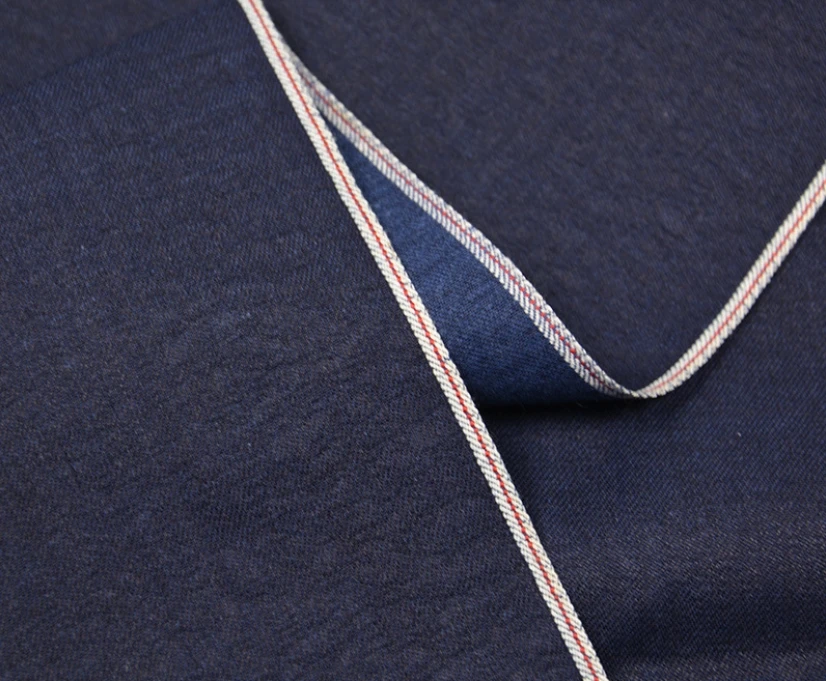 6oz Salvedge 2/1 Twill High Quality Denim For Cowboy Shirt Indigo Blue Selvege Jeans Fabric Suppliers By The Yard W186319