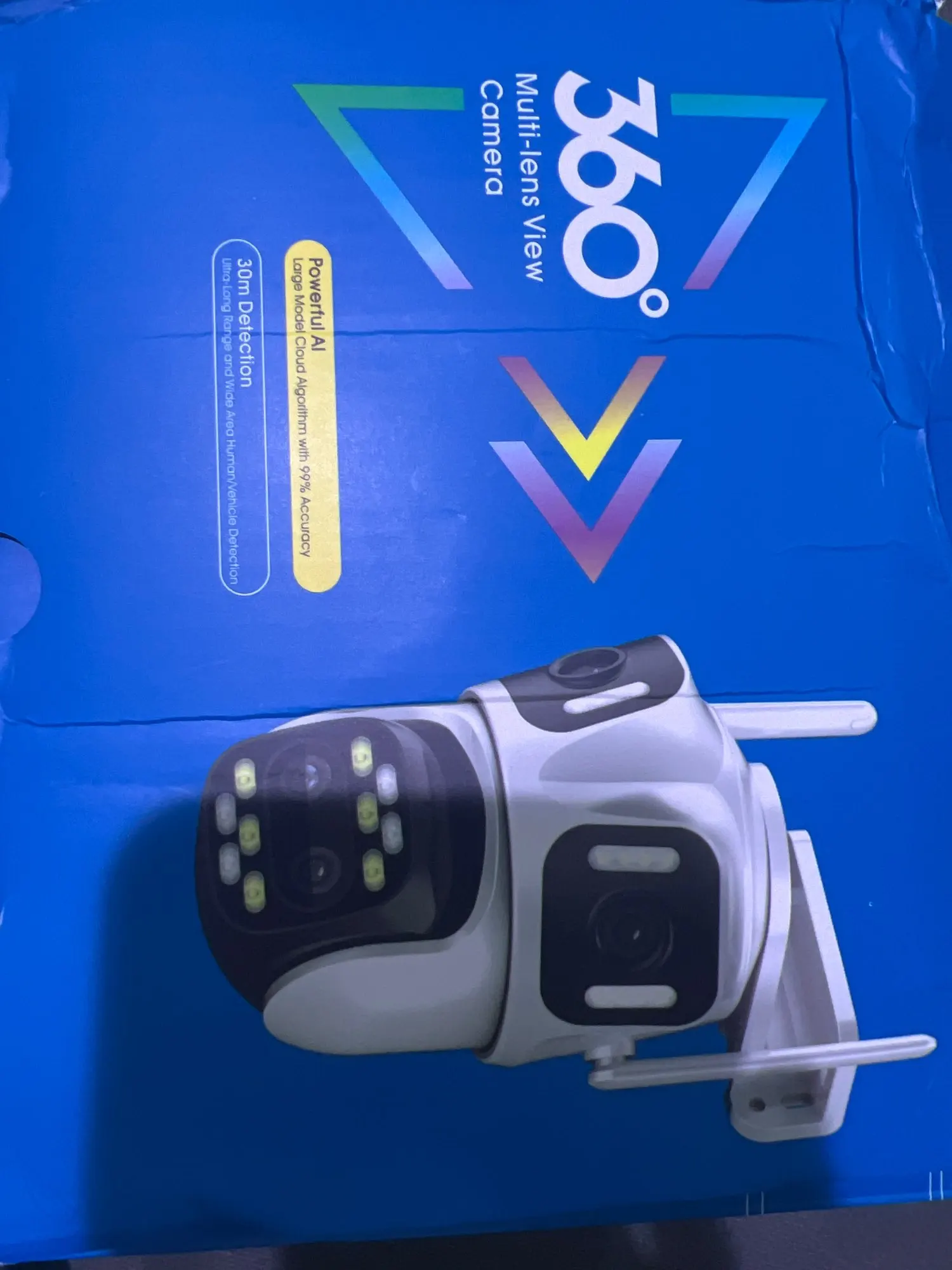 Three Lens PTZ IP Camera Outdoor HD Three Screen WiFi Security Camera Auto Tracking Dual Len Wirelss CCTV Camera iCsee photo review