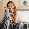 Fleece Blanket - King Size, Grey Color, Lightweight and Ultra Soft, Perfect for Bed, Sofa, Camping, or Travel, Durable and Warm, 2