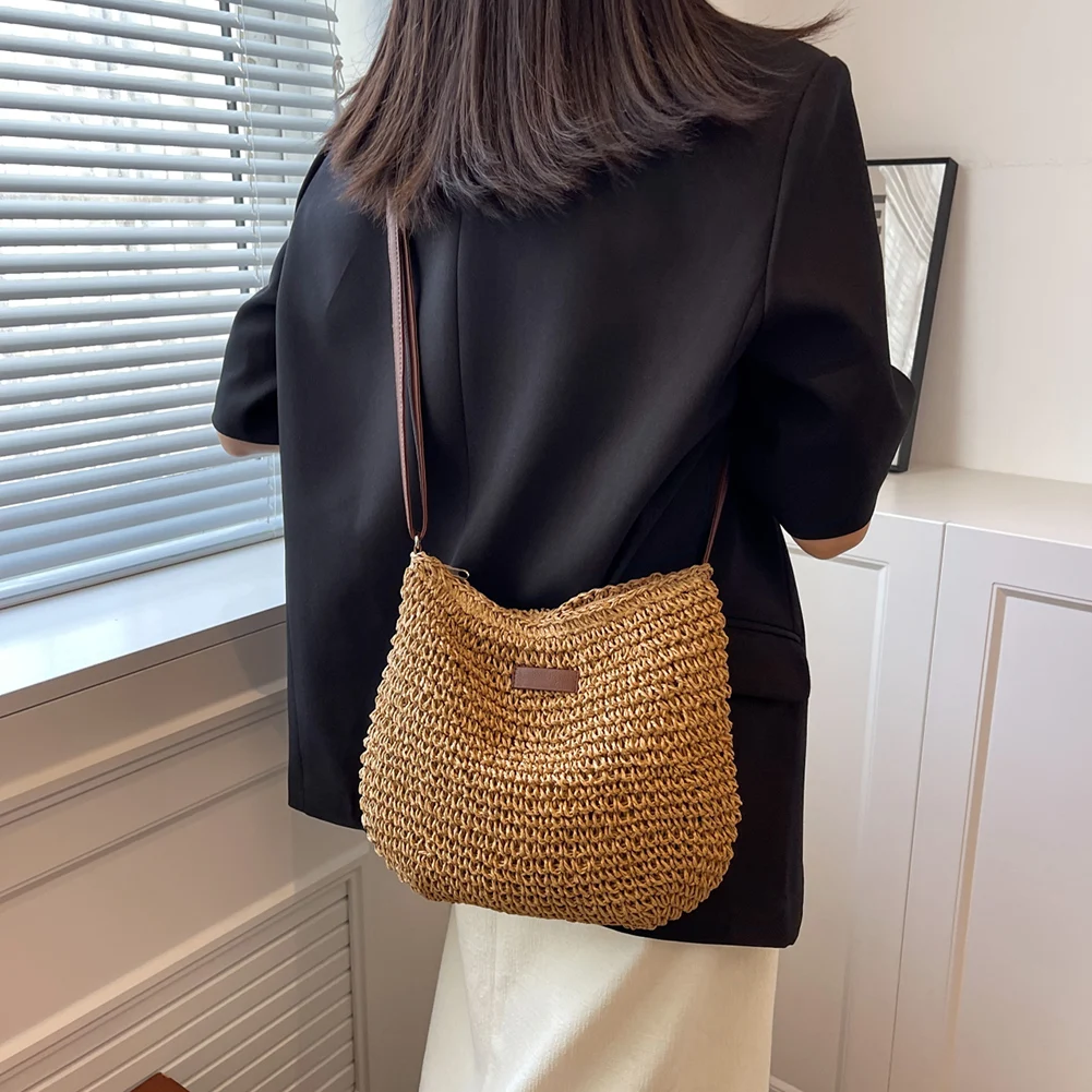 Women's Straw bag for Summer Woven Shoulder Bags for Women Basket Bolsa Messenger Bohemian Beach Bags Handbag boho bag Vacation