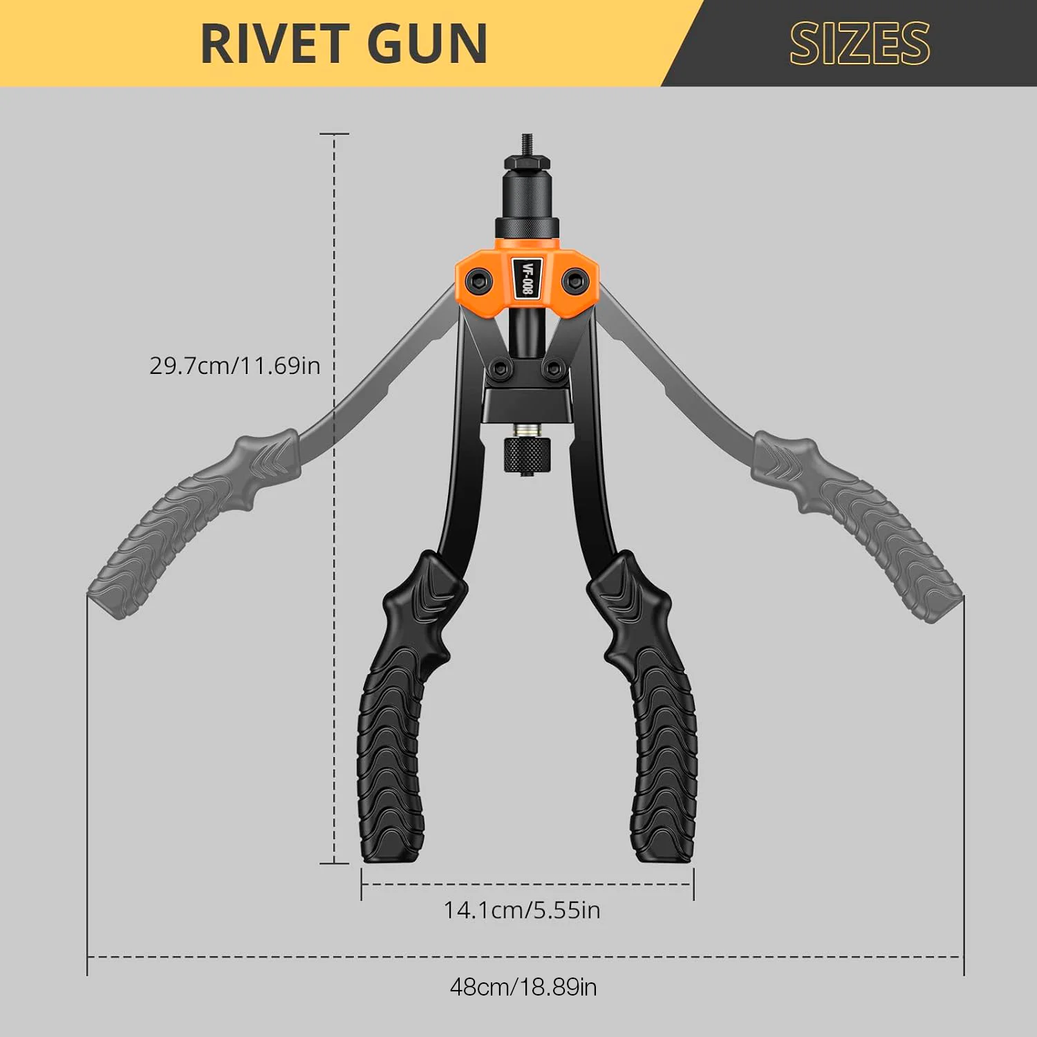 Portable Manual Rivet Nut Gun M3/M4/M5/M6/M8/M10 Mandrels Adapter Insert Hand Threaded Rivet Tool Home Riveting Tools DIY