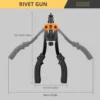 Portable Manual Rivet Nut Gun,M3/M4/M5/M6/M8/M10 Mandrels Adapter,Insert Hand Threaded Rivet Tool,Home Riveting Tools, DIY 2
