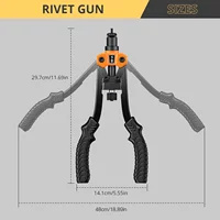 Portable Manual Rivet Nut Gun,M3/M4/M5/M6/M8/M10 Mandrels Adapter,Insert Hand Threaded Rivet Tool,Home Riveting Tools, DIY 2