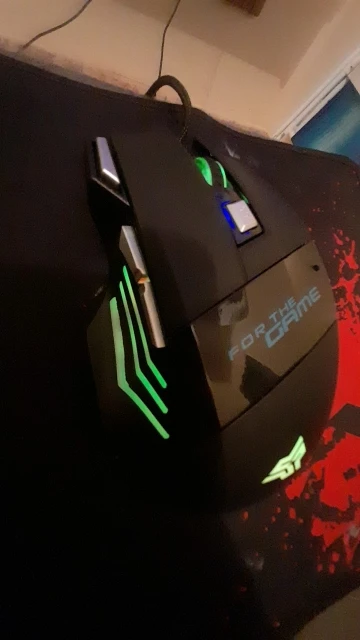 Mouse gamer para jogo computador 3200dpi com LED laser X7 USB Botões Profissional photo review