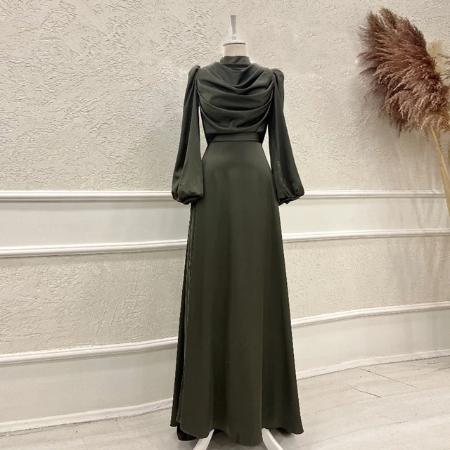 Simple Mother Of Bride Dresses Long Sleeves Floor-length High Neck Wedding Guest Dress Vestidos Para Bodas Mujer - Mother Of The Bride Dresses - AliExpress