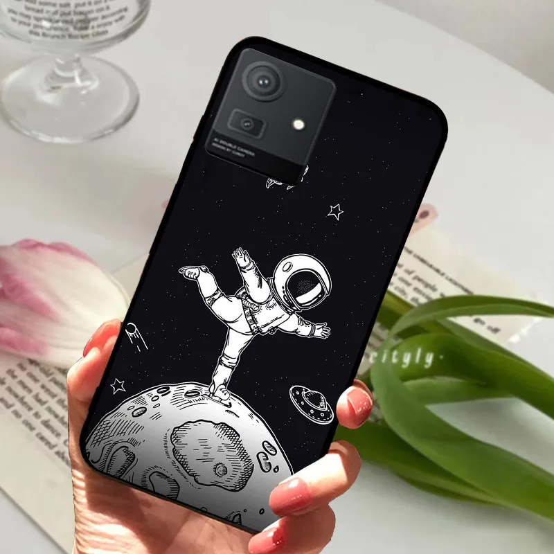 Shockproof Soft TPU Silicone Phone Case with Cartoon Matte Design