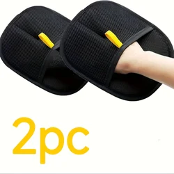 Pet Hair Removal & Grooming Gloves - Efficient Static Adsorption, Easy to Clean, No Electricity Needed (Set of 2) (Black)
