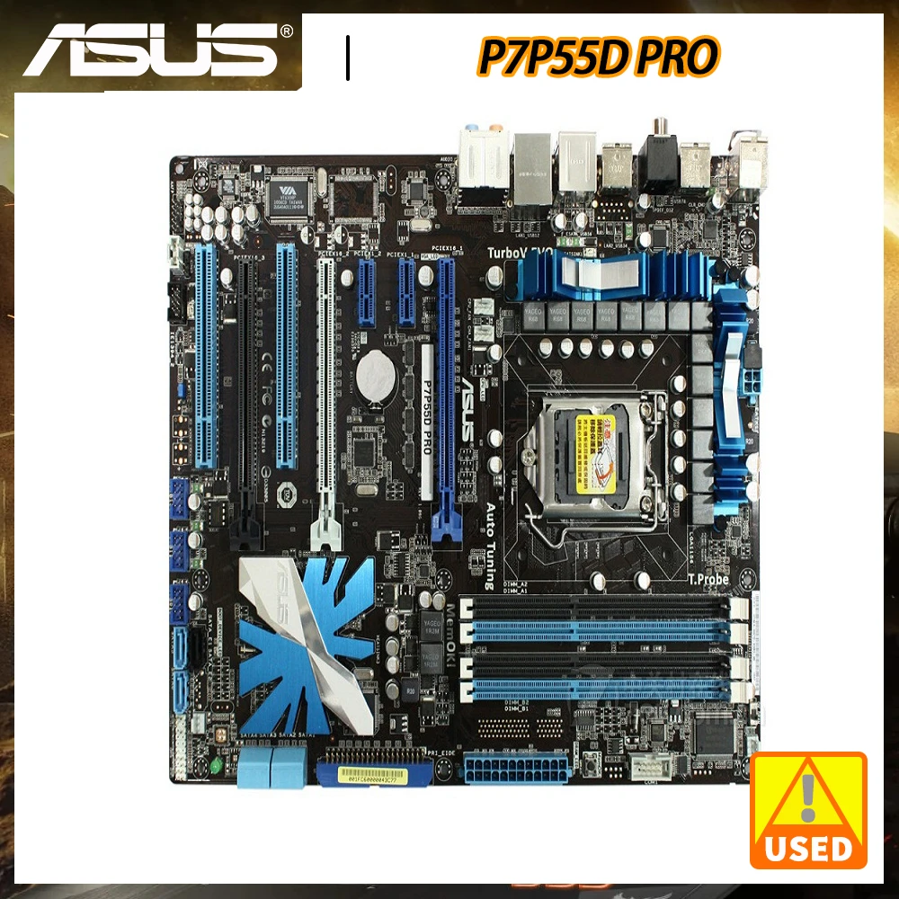 LGA 1156 Intel P55 Asus P7P55D PRO Desktop Motherboard DDR3 16GB SATA 2  USB2.0 support Core i5 650 i7 870 cpus ATX Placa mãe|Motherboards| -  AliExpress