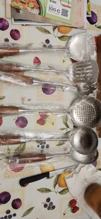 Stainless Chef Set: Premium Wok Spatula Collection with Wood Handles photo review