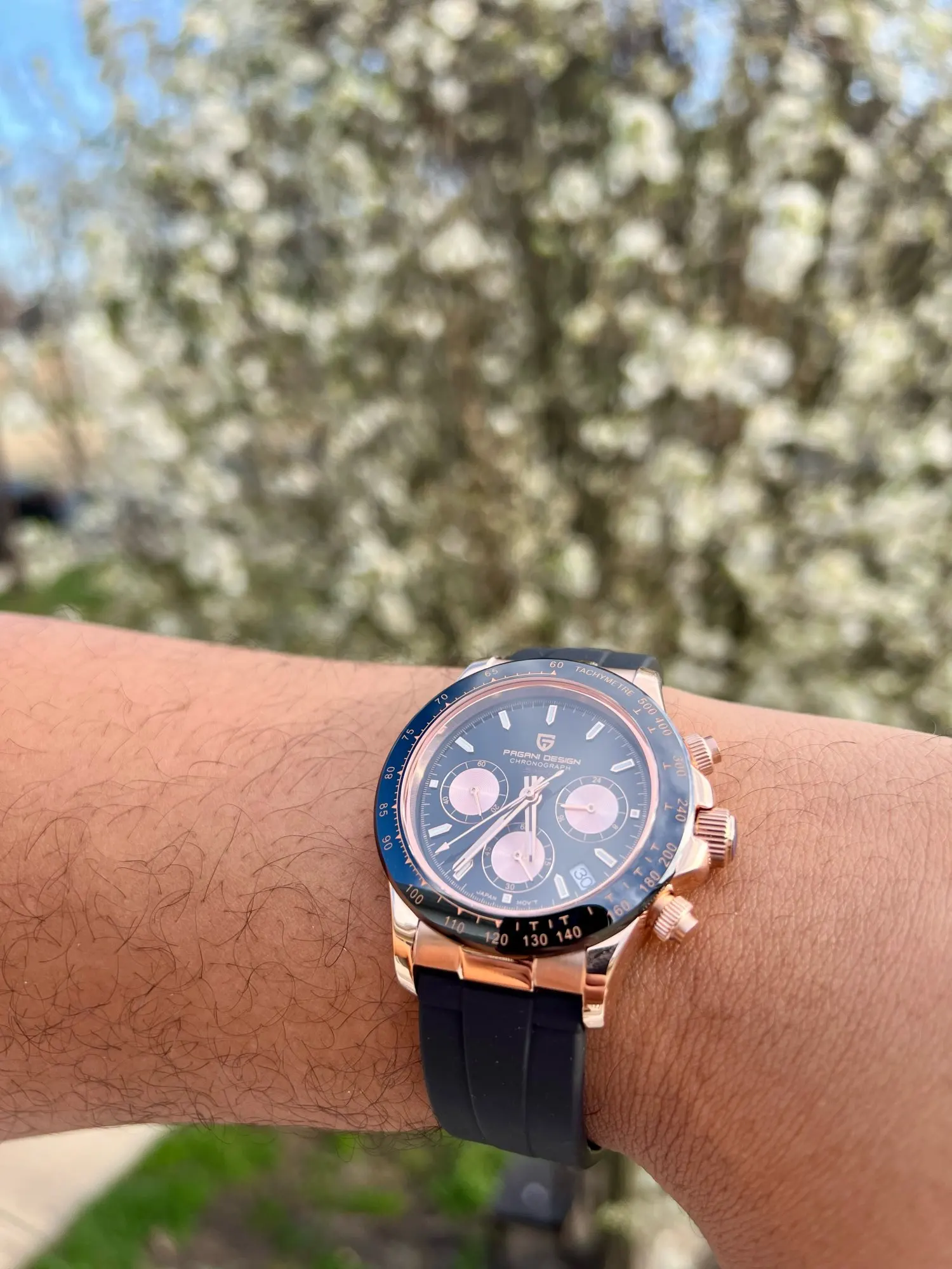 40mm New V2 PAGANI DESIGN Men's Quartz Watches Sapphire Retro Chronograph photo review