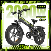Vélo électrique DEEPOWER H20Pro 2000W, batterie LG 48V 25Ah, vélo électrique pliable à pneus larges, 55 km/h, tout-terrain, vélo électrique pour adultes, frein hydraulique 1