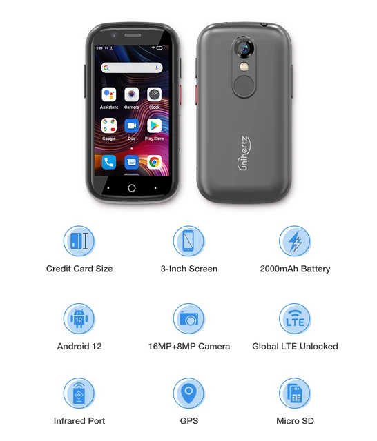 【jelly2】unihertz Unihertz Jelly 2 Smallest Android 11 4G Unlocked Smartphone