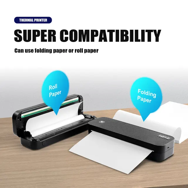 Inkless Portable A4 Thermal Printer | Bluetooth | Office & School Printing 2