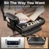 COMHOMA Big and Tall Office Chair 400lbs High Back Leather Executive Chair with Ergonomic Lumbar Support & Pocket Spring Cushion