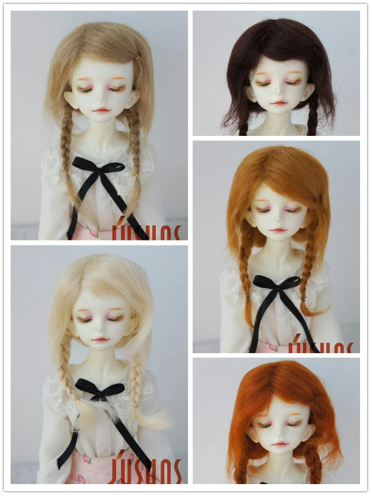 

JD061 1/8 1/6 1/4 1/3 Lovely BJD Mohair Wigs Size 5-6inch 6-7inch 7-8inch 8-9inch Doll Hair OB11 YOSD MSD SD Doll Accessories